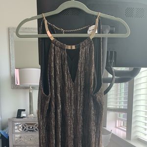 Gold shimmer cocktail dress